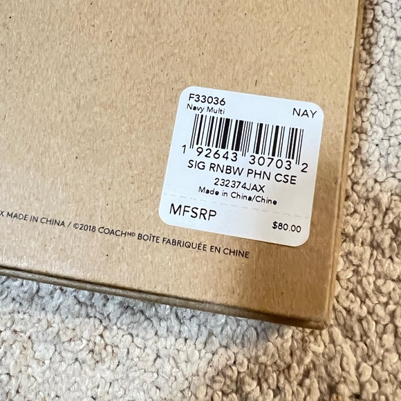 Coach iPhone X Black Sig Bumble Bee/rainbow - Picture 3 of 5